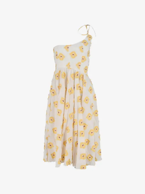 Caroline Constas floral one-shoulder midi dress