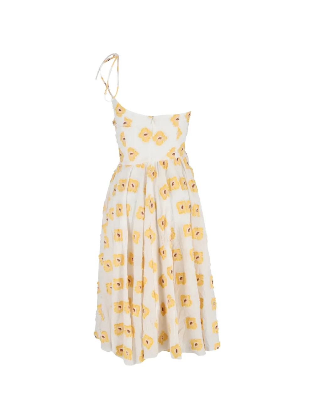 Caroline Constas floral one-shoulder midi dress - Wit