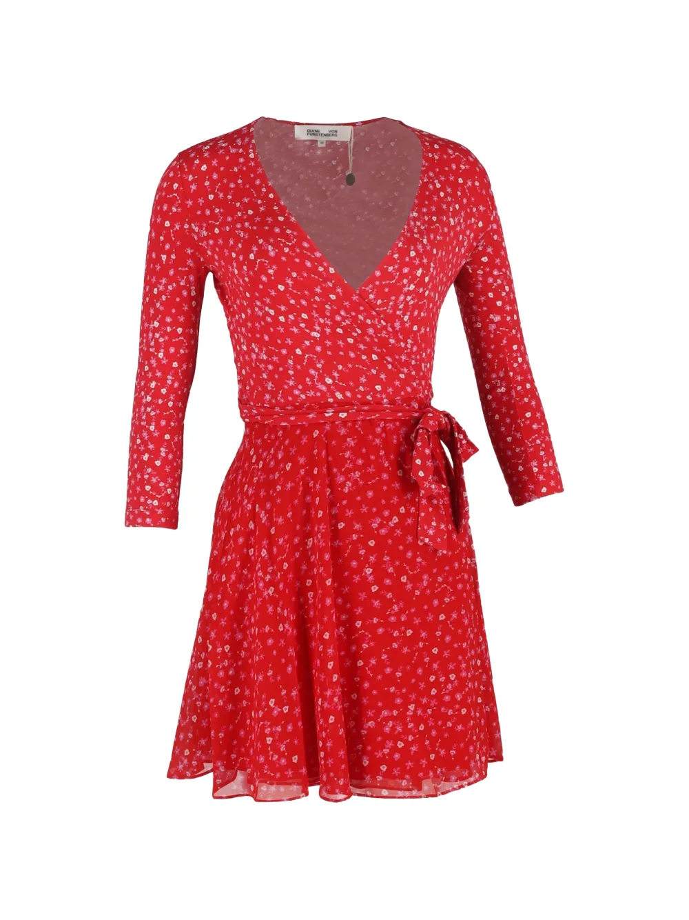 Diane Von Furstenberg Vintage Irina wrap mini dress - Rosso