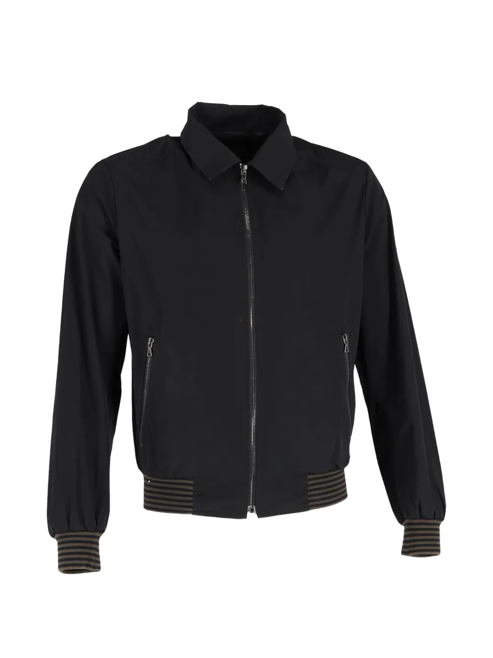 Prada Pre-Owned Harrington stripes zip jacket - Nero