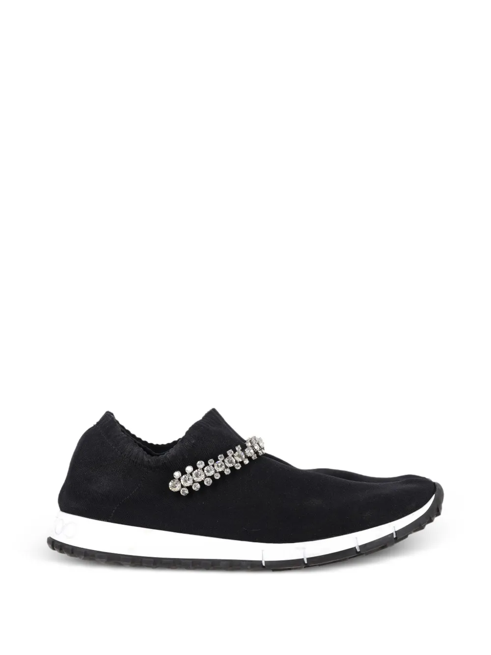 Jimmy Choo Pre-Owned Verona embellishment slip-on sneakers - Nero