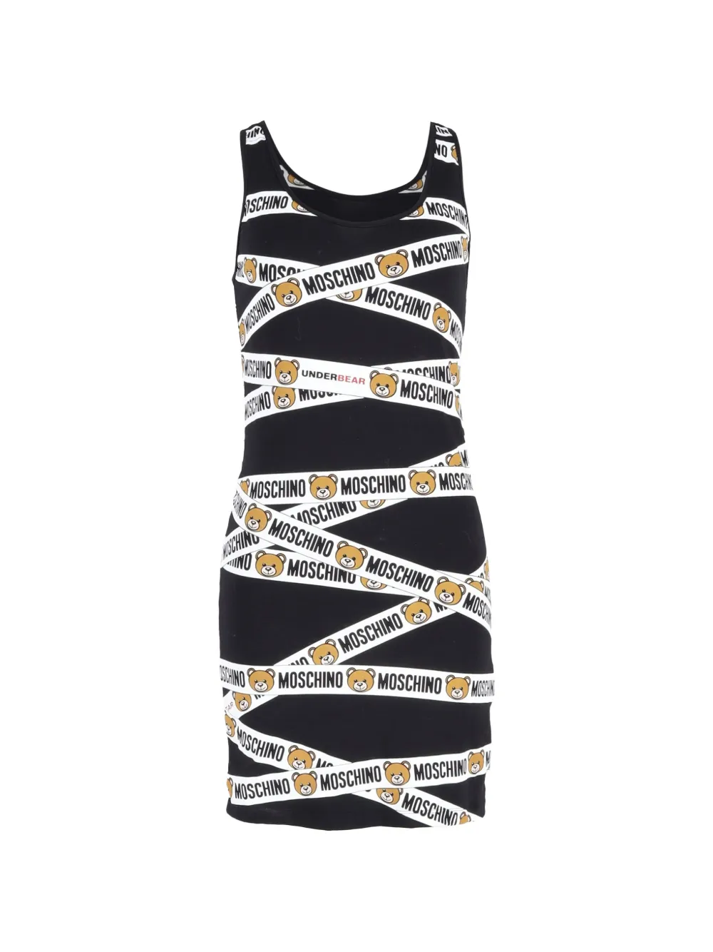 Moschino Pre-Owned logo fitted mini dress - Nero