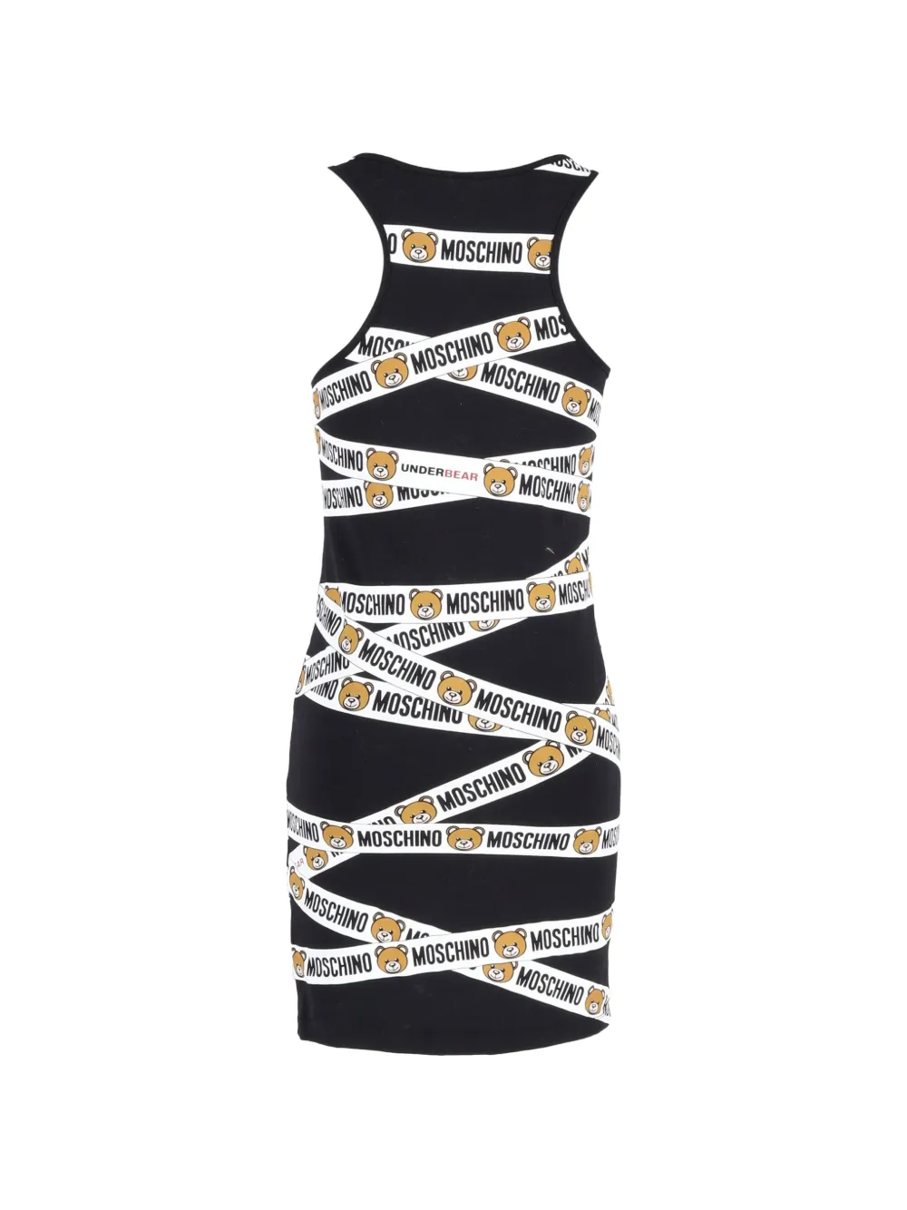 Moschino Pre-Owned logo fitted mini dress - Zwart