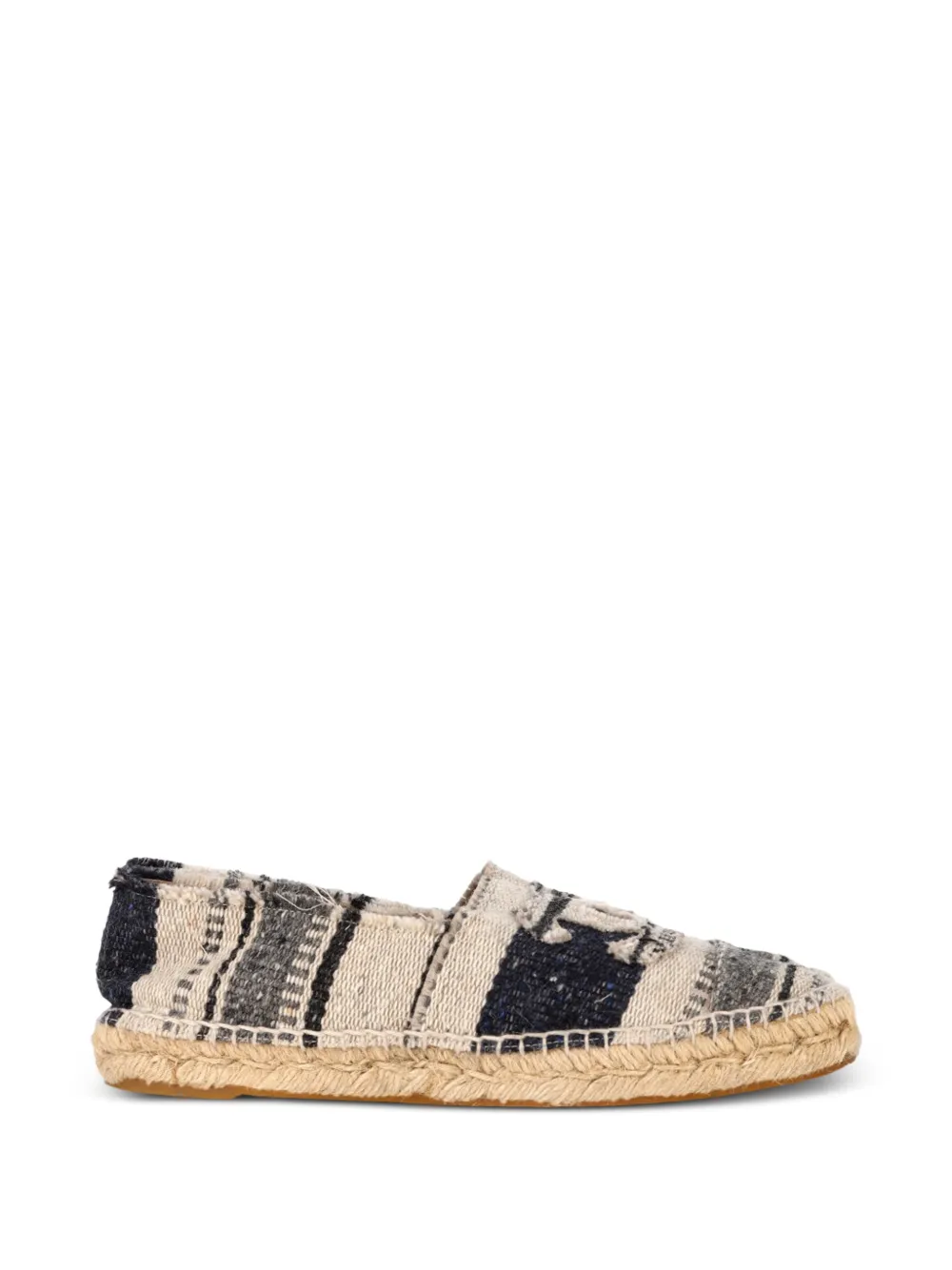 CHANEL Pre-Owned striped espadrille flats - Nude