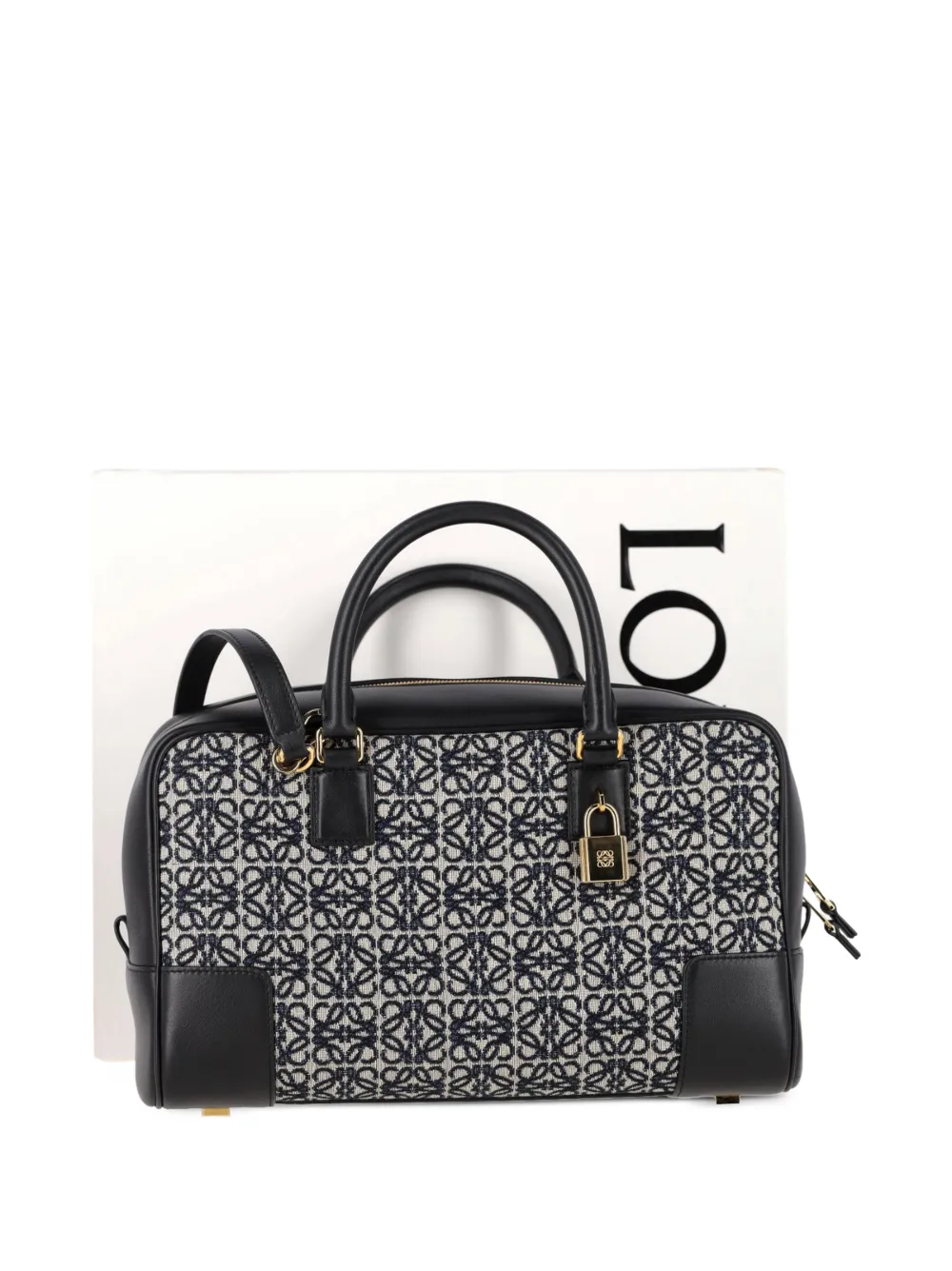 Loewe Pre-Owned 28 Amazona anagram tote bag - Nero