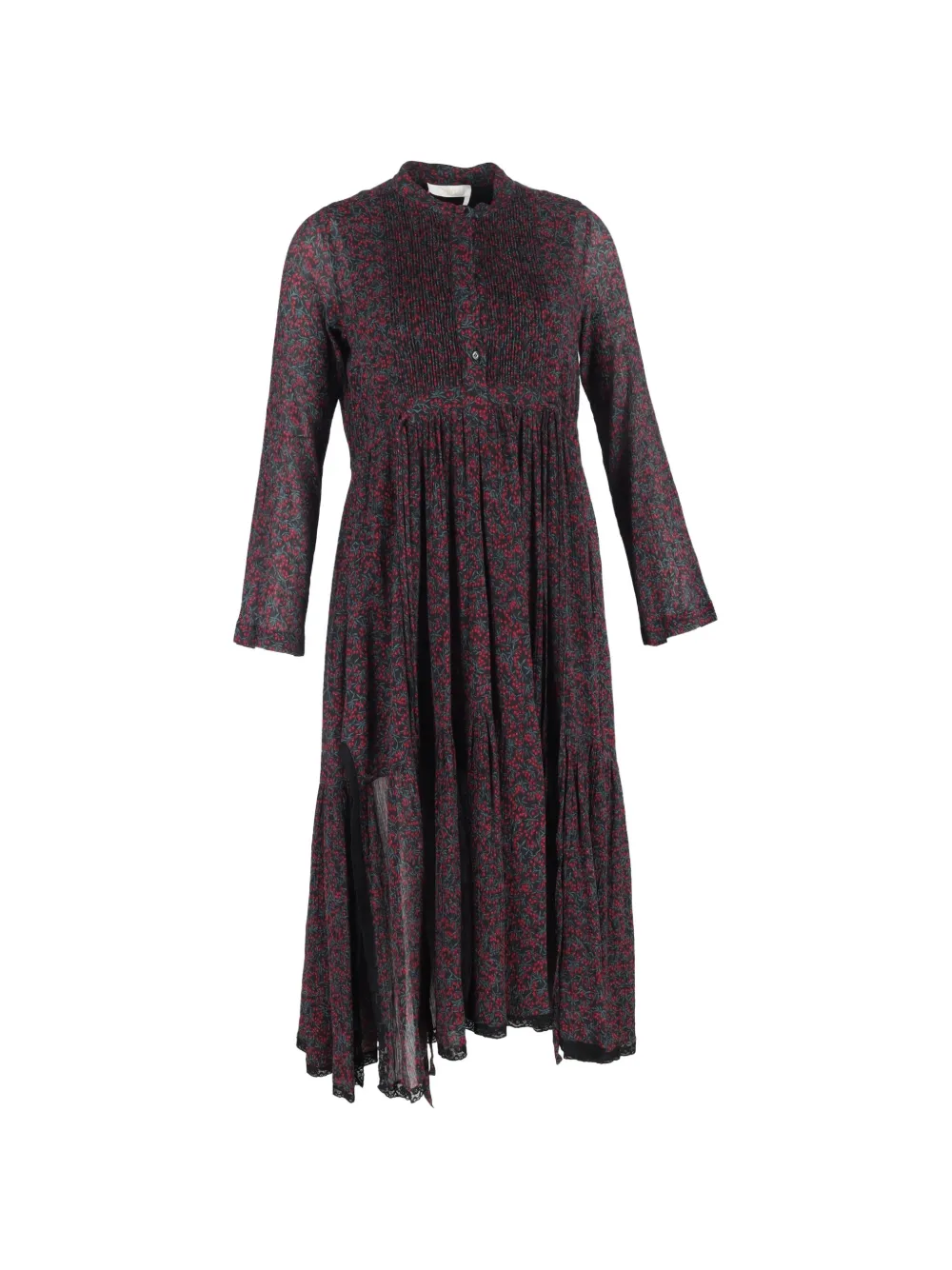Chloé Vintage cherry-print midi dress - Nero