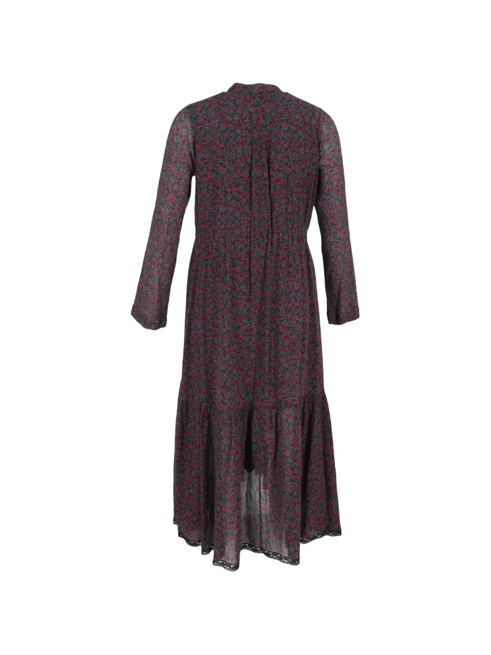 Chlo&eacute; Vintage cherry-print midi dress - Zwart