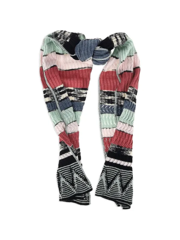 Missoni Pre-owned Zigzag-knit Scarf in Black