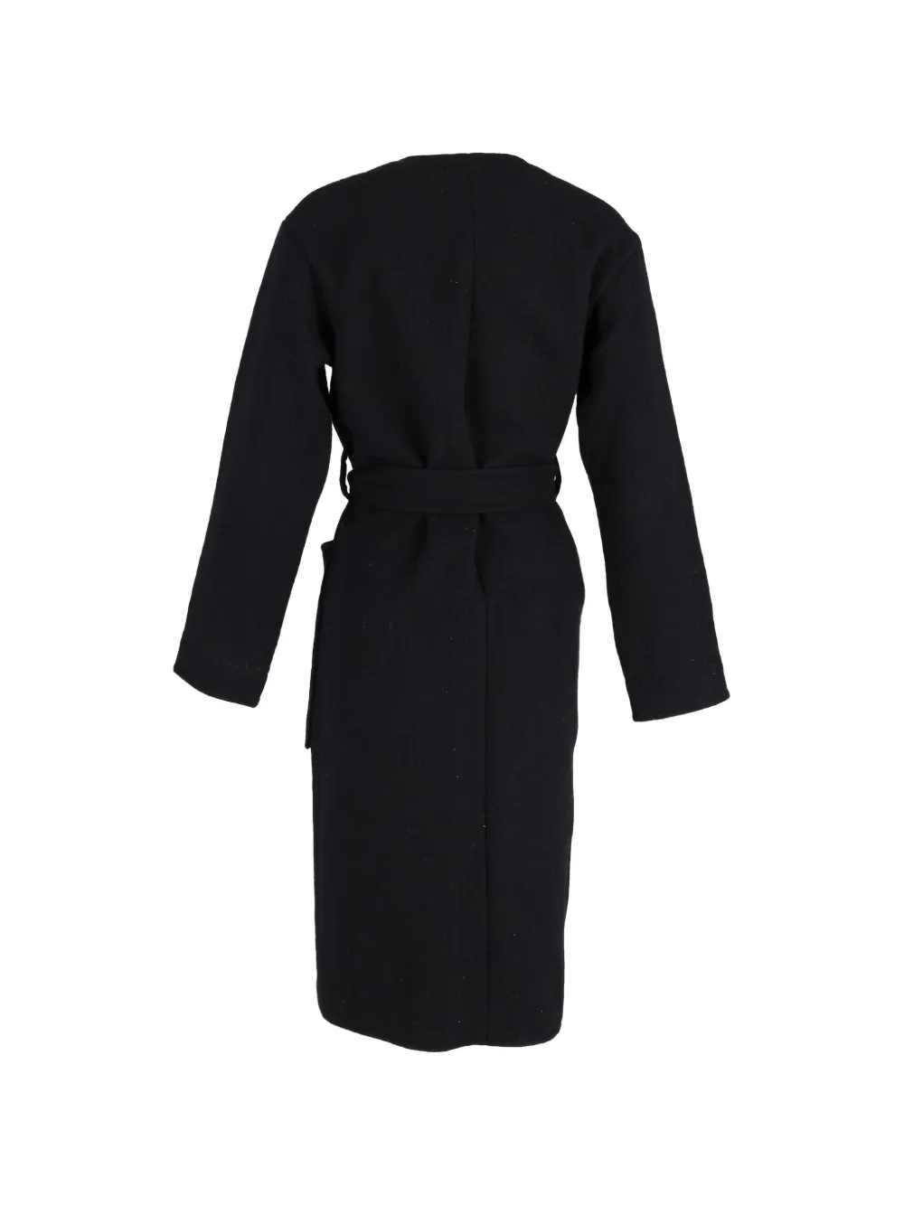 Celine Pre-Owned belted cashmere coat - Zwart