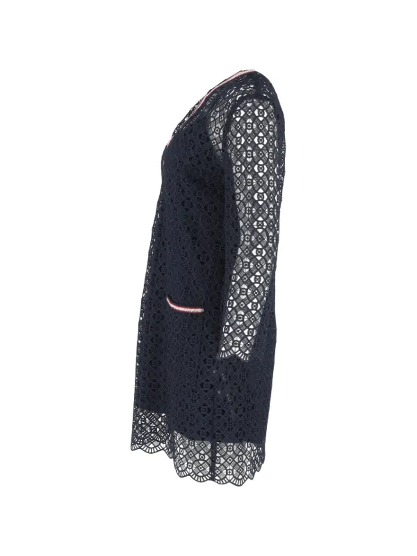 SANDRO Lace Mini Dress | Blue | FARFETCH NO