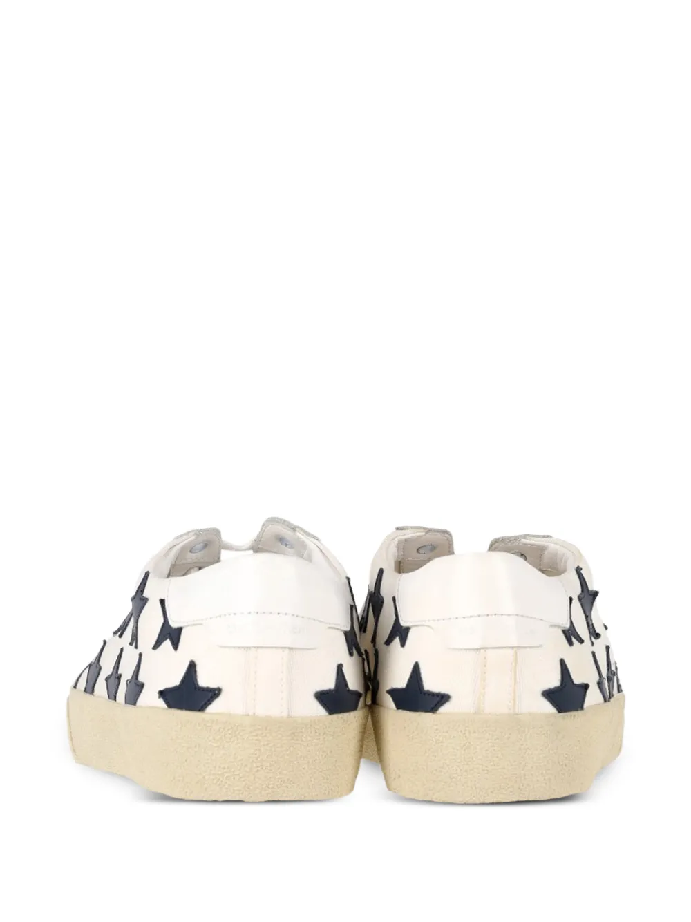 Saint Laurent Pre-Owned SL/06 star-patch leather sneakers - Wit