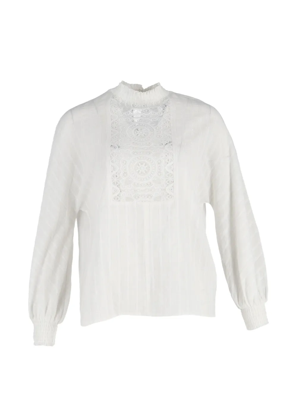 Maje smocked lace top - Bianco