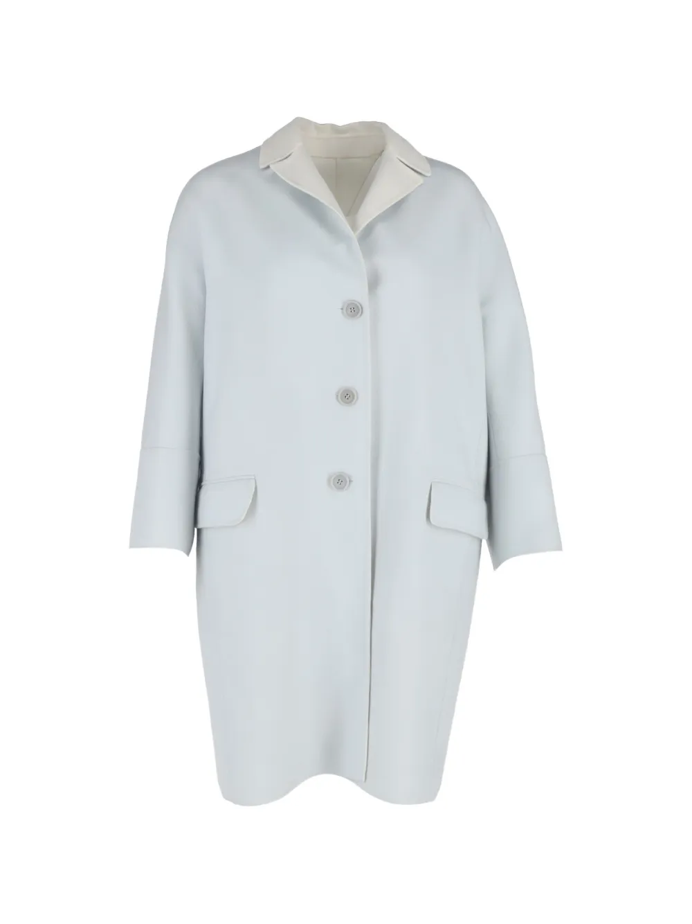 Loro Piana Pre-Owned buttoned wool coat - Blu