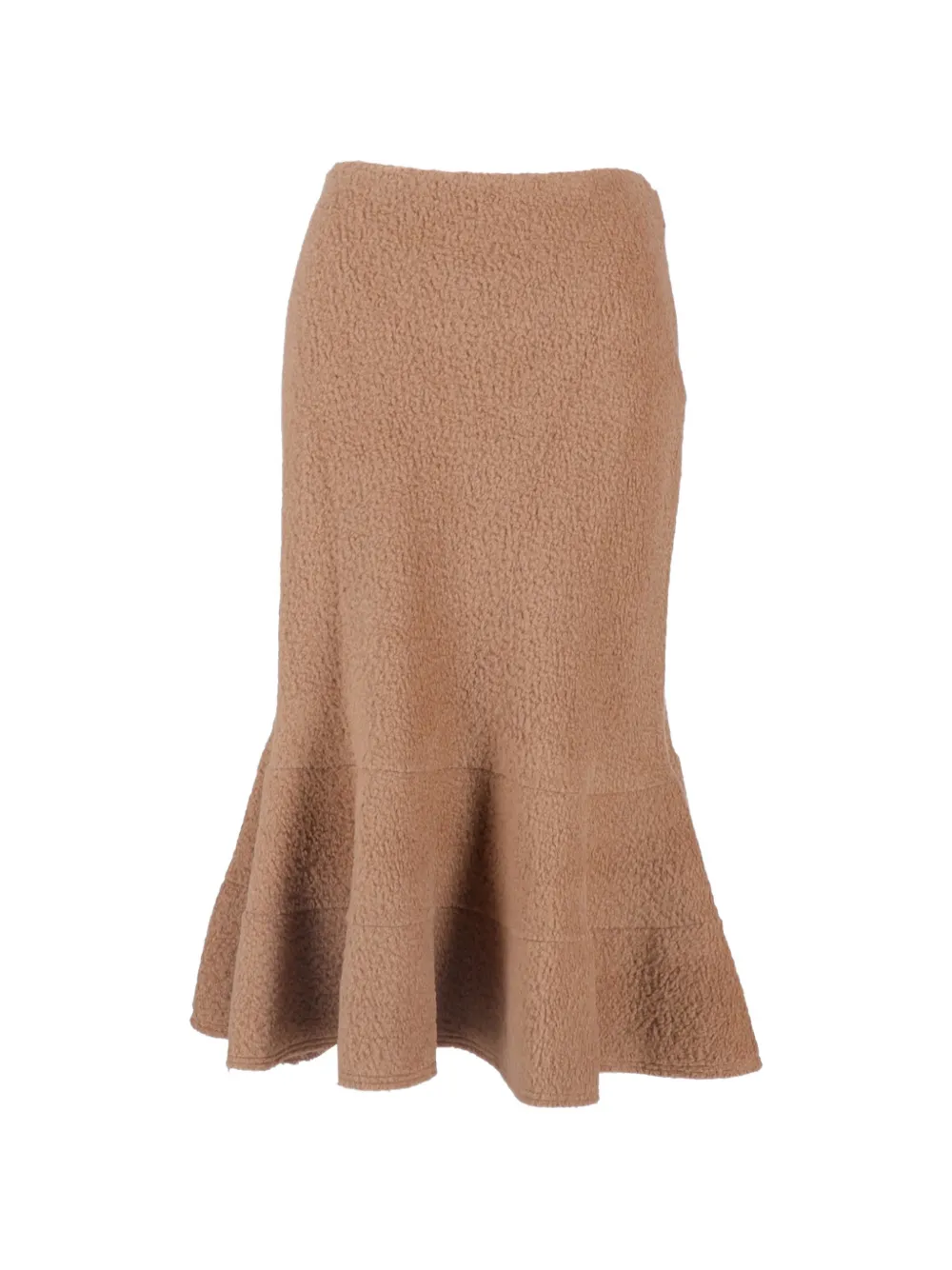 Chloé Vintage fluted-hem midi skirt - Marrone