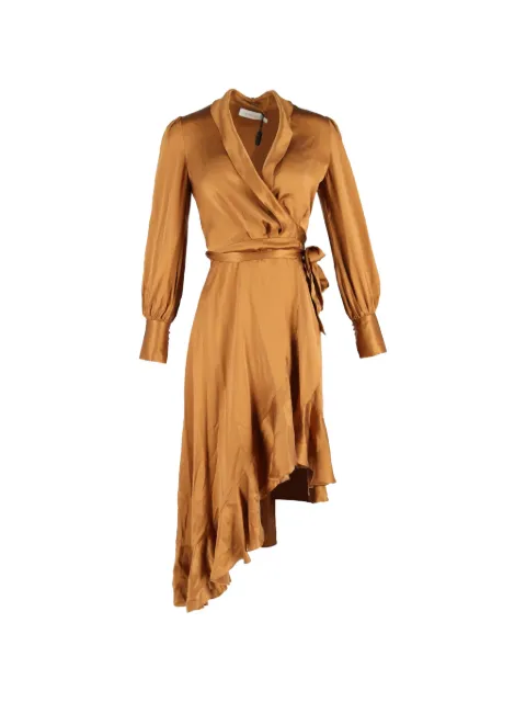 ZIMMERMANN mellemlang asymmetrisk flæsekjole