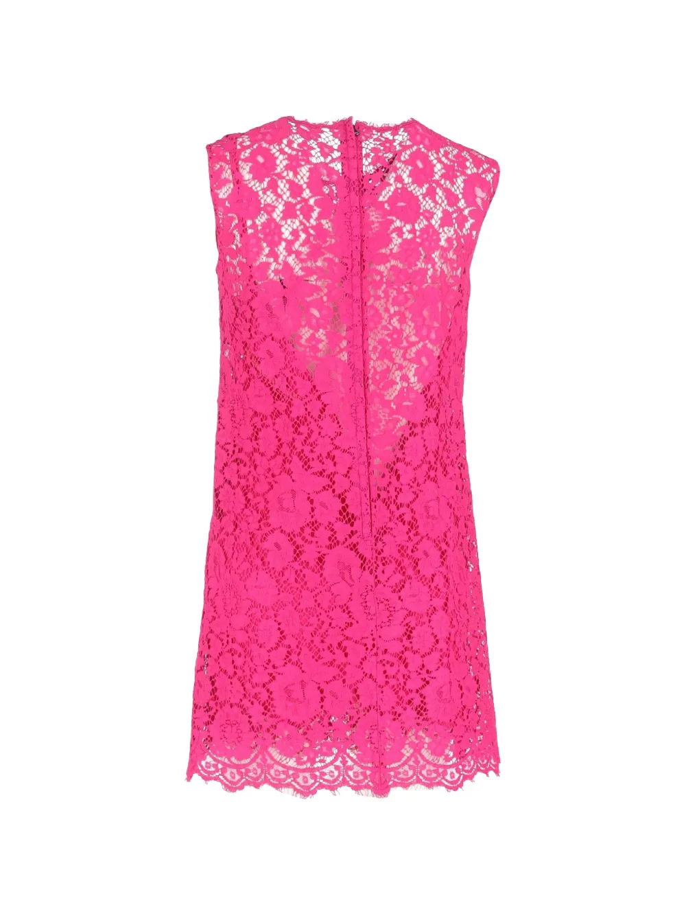 032c lace scalloped mini dress - Roze