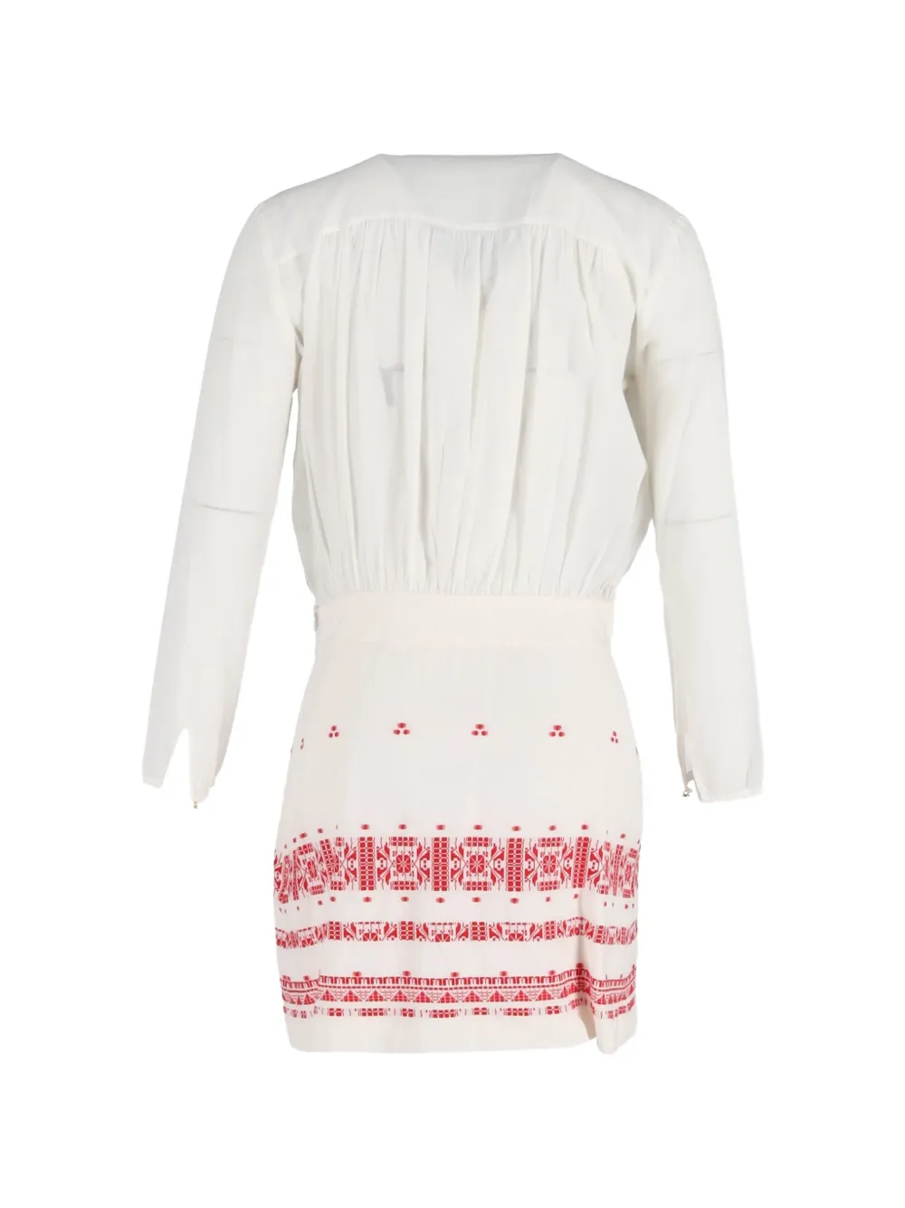 Vanessa Bruno embroidered long-sleeved mini dress - Wit
