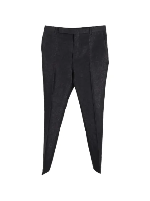 Saint Laurent Pre-Owned 플로럴 자카드 팬츠