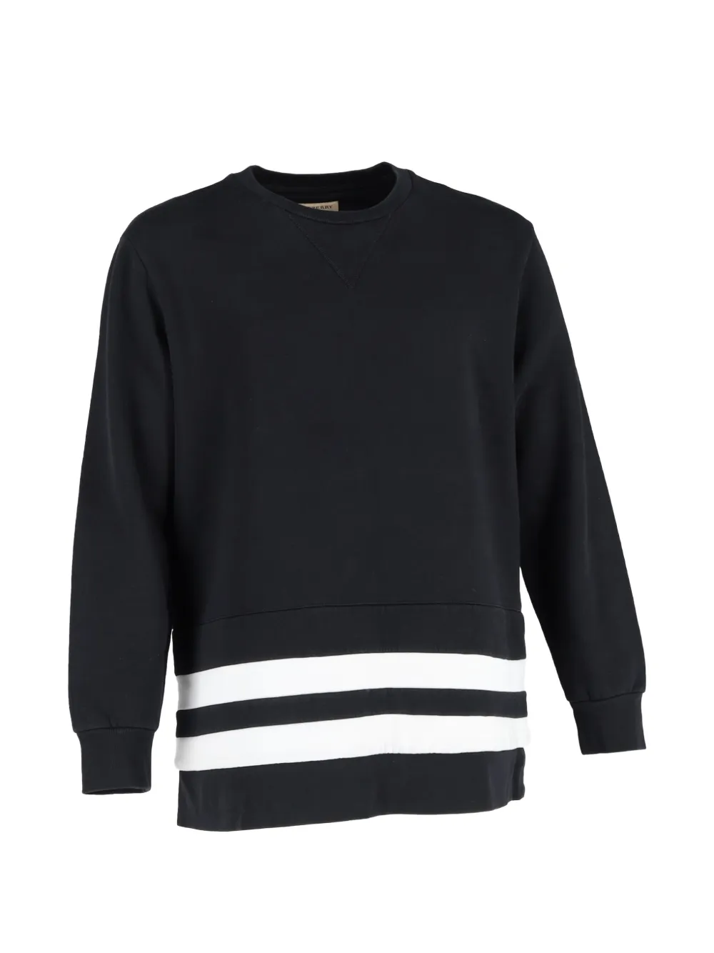 Burberry Pre-Owned stripe cotton sweatshirt – Black