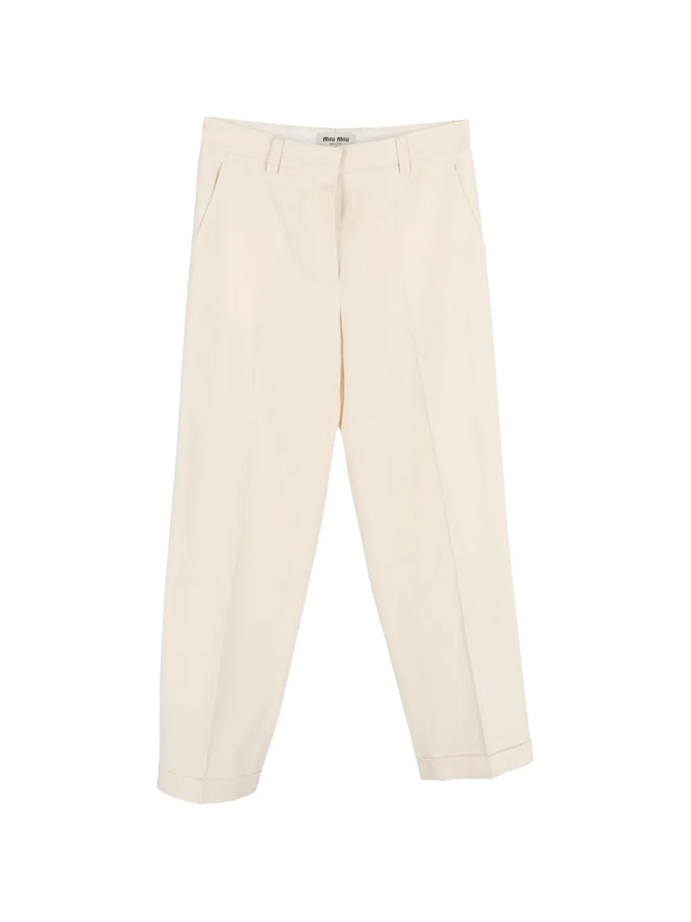 Miu Miu Pre-Owned belt-loop cotton trousers - Toni neutri