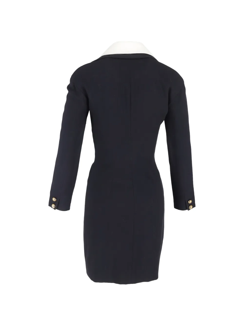Chlo&eacute; Vintage oversized-collar double-breasted dress - Blauw