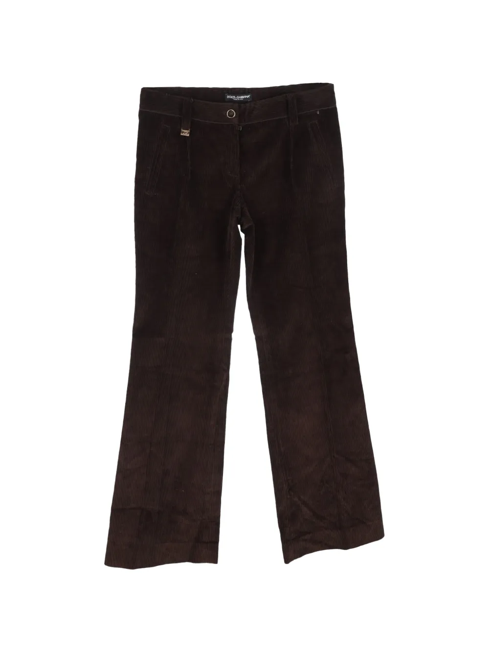 Dolce & Gabbana Pre-Owned wide-leg corduroy trousers - Marrone