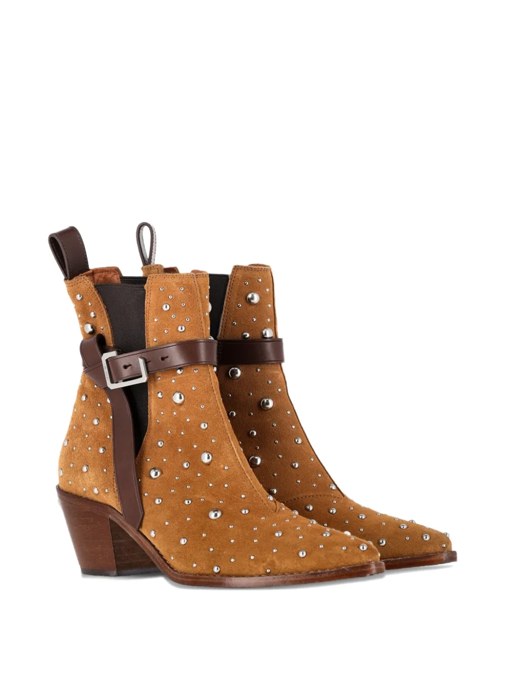 Zadig&Voltaire studded buckle boots - Bruin