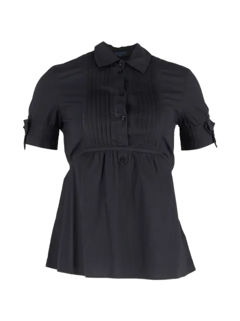 Escada Pre-Owned tie-waist short-sleeve blouse