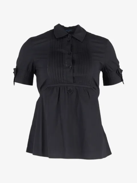 Escada Pre-Owned blouse nouée à manches courtes