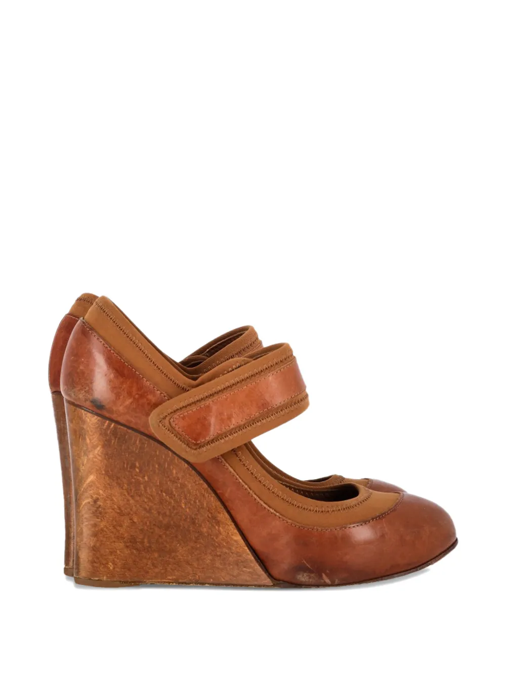Chloé Vintage wedge-heel pumps - Marrone