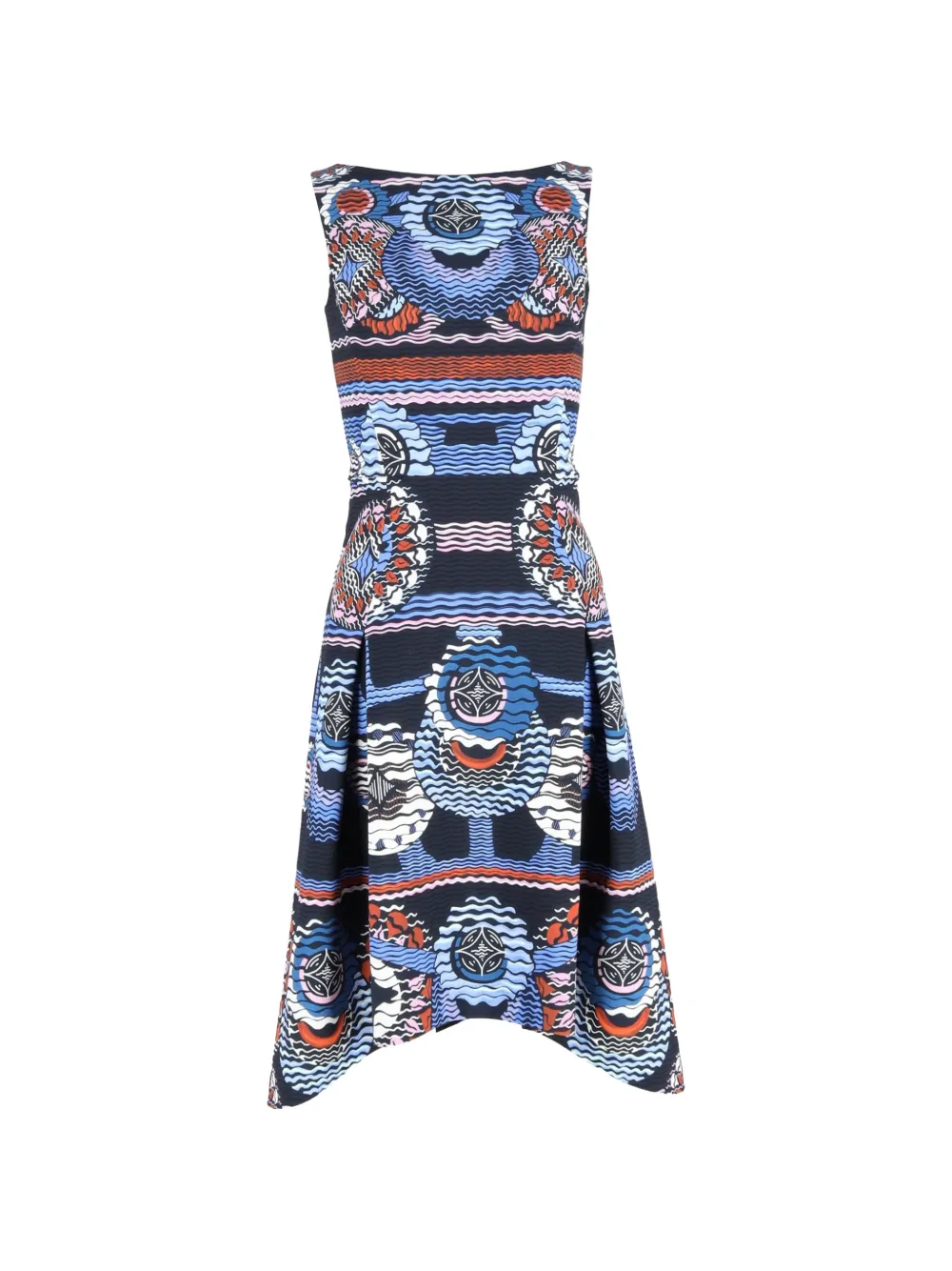 Peter Pilotto printed flared midi dress - Blu