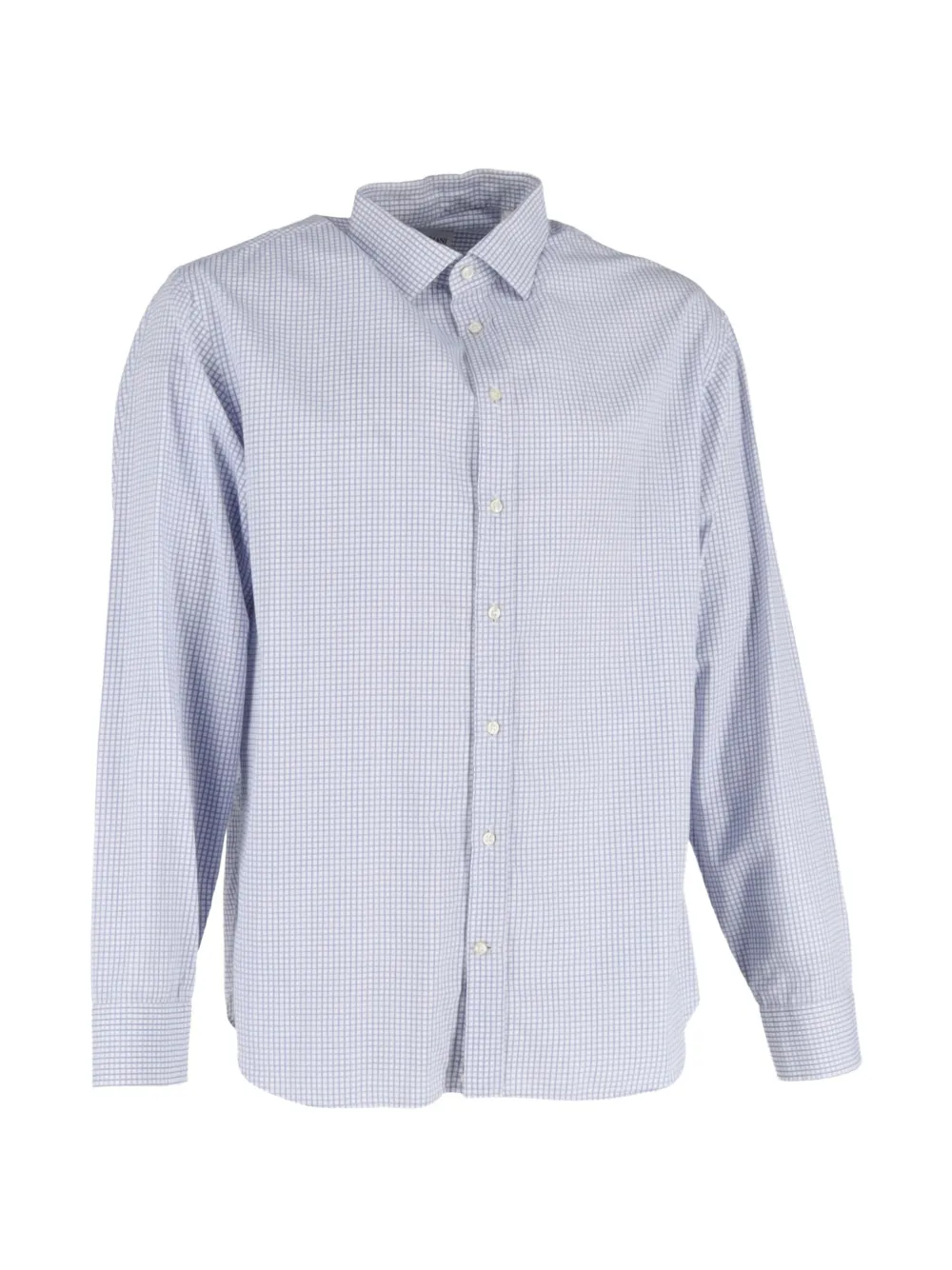 Giorgio Armani Pre-Owned check-print long-sleeve shirt - Blu