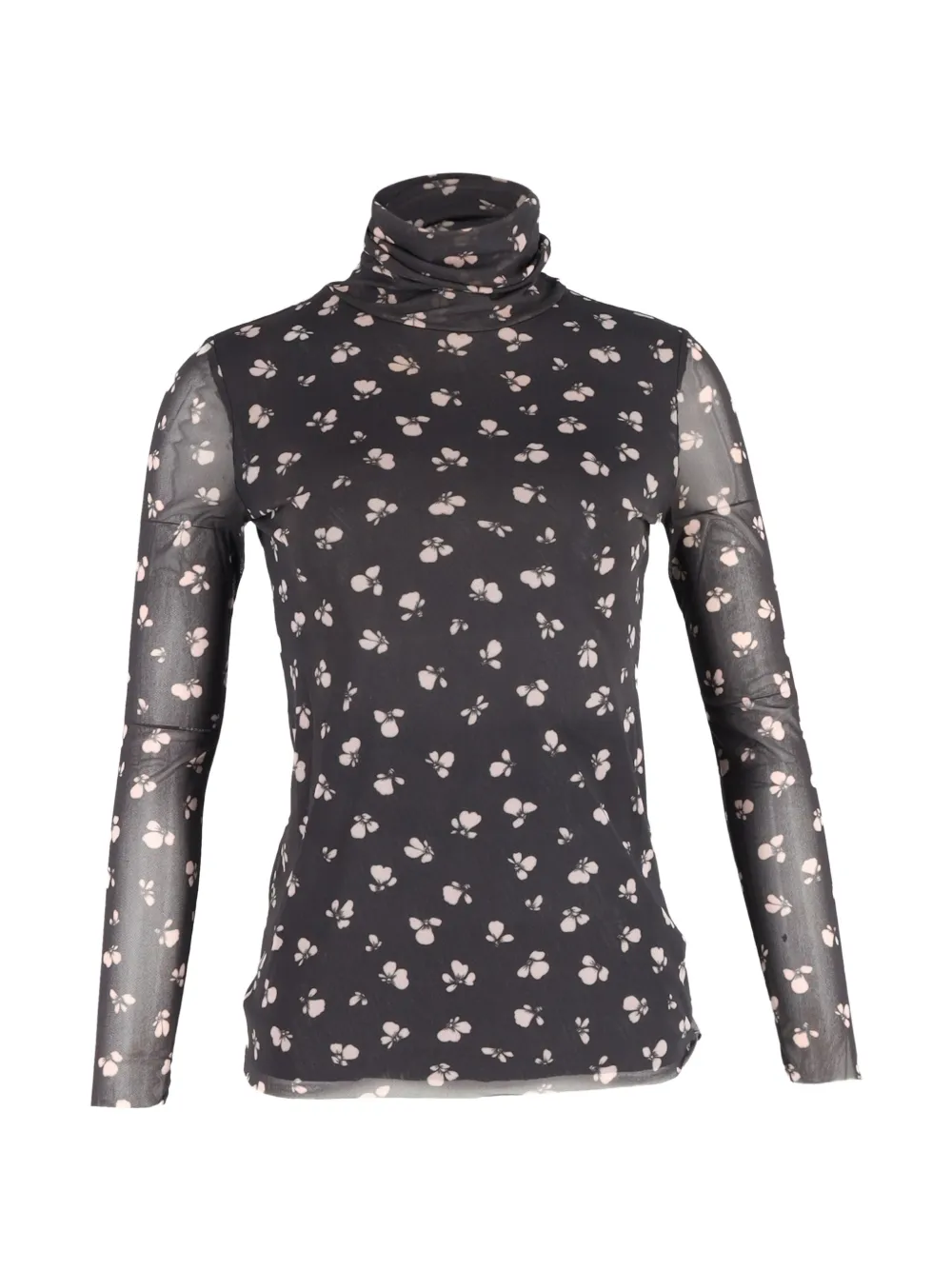 GANNI floral-pattern top - Nero