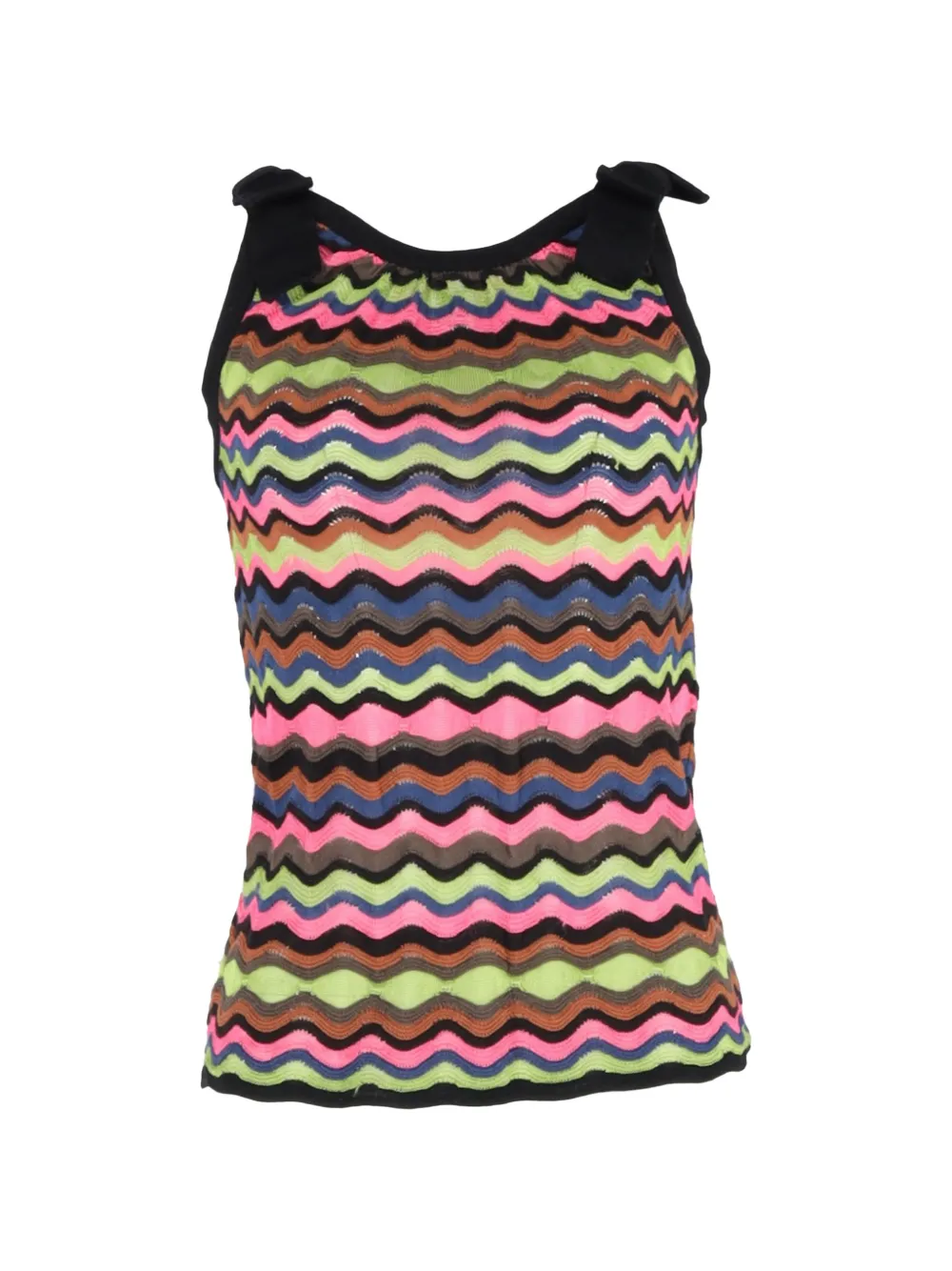 Missoni Pre-Owned Zigzag cotton tank top - Verde