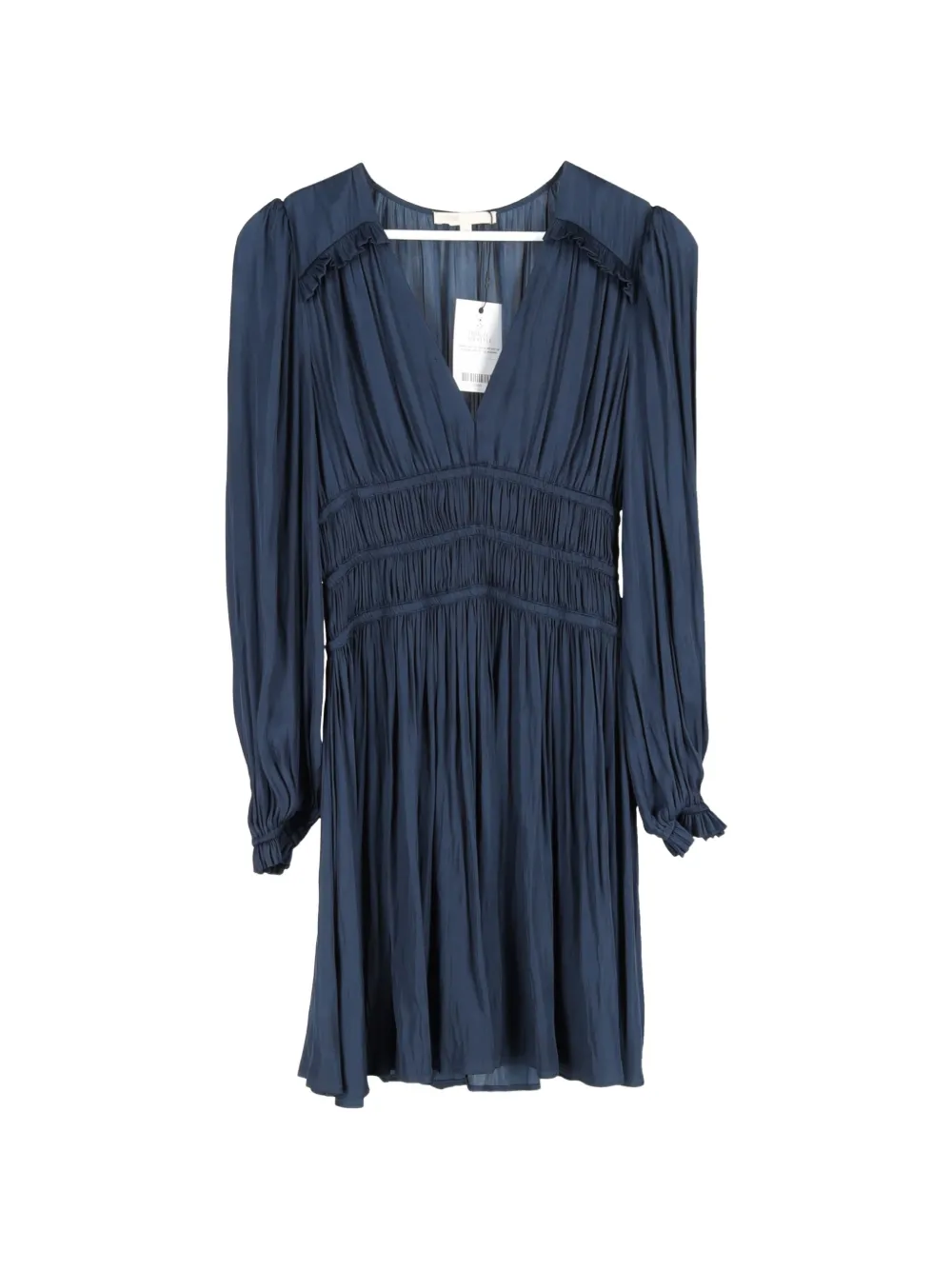 Maje ruffled satin mini dress - Blu