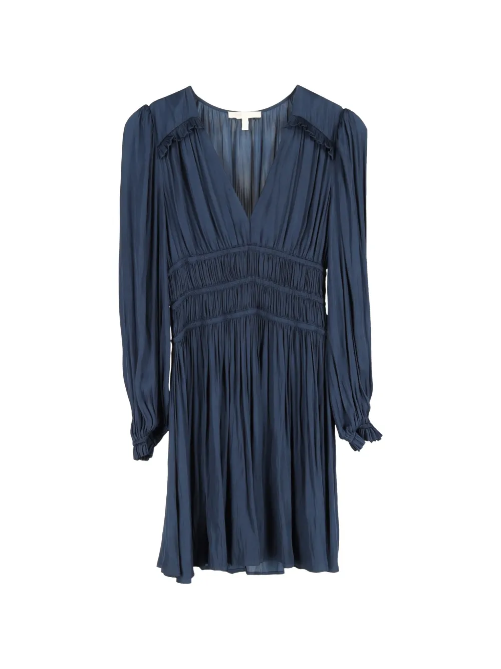 Maje ruffled satin mini dress - Blu