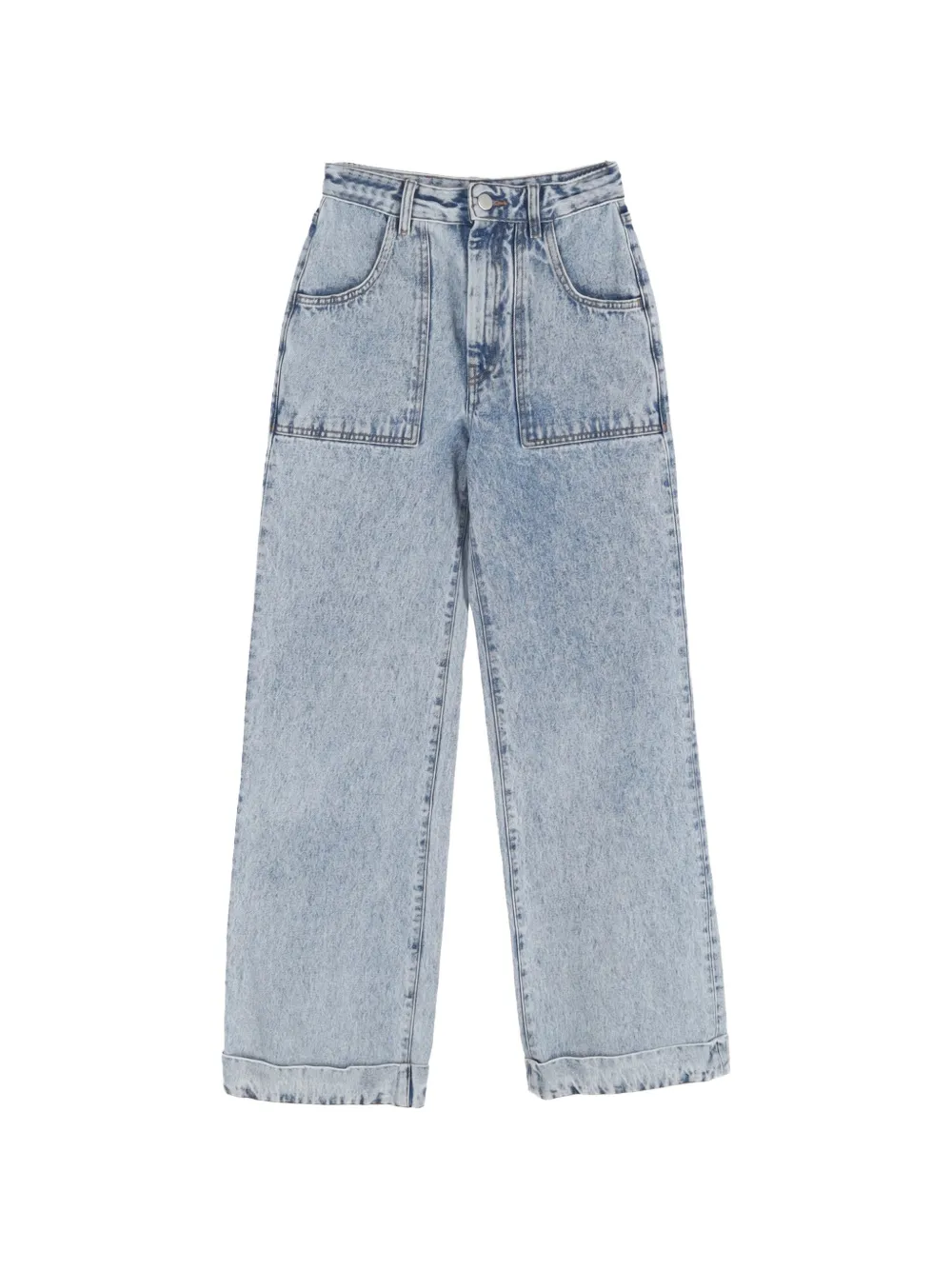 Alessandra Rich button-fastening jeans - Blu