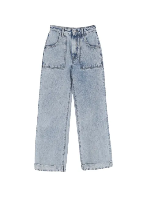 Alessandra Rich button-fastening jeans