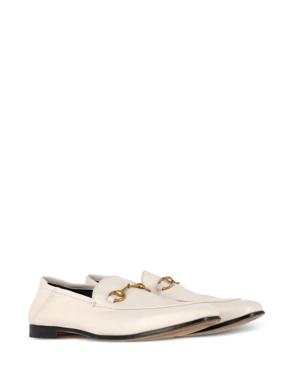 Gucci Pre-Owned horsebit leather loafers - Beige