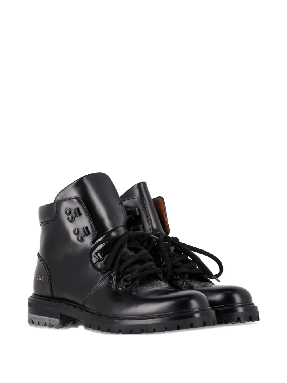 Common Projects lace-up leather boots - Zwart