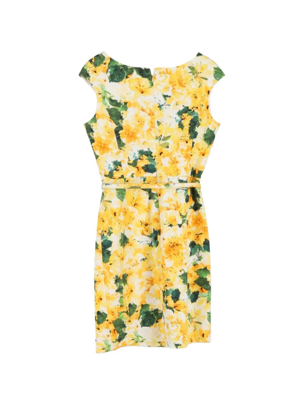 Oscar de la Renta Pre-Owned floral-printed midi dress - Geel
