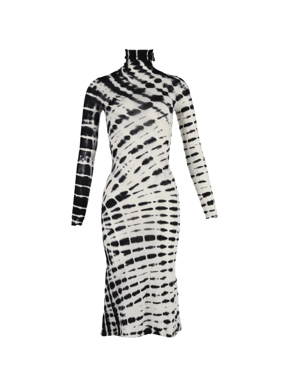 JOSEPH tie-dye turtleneck midi dress - Bianco