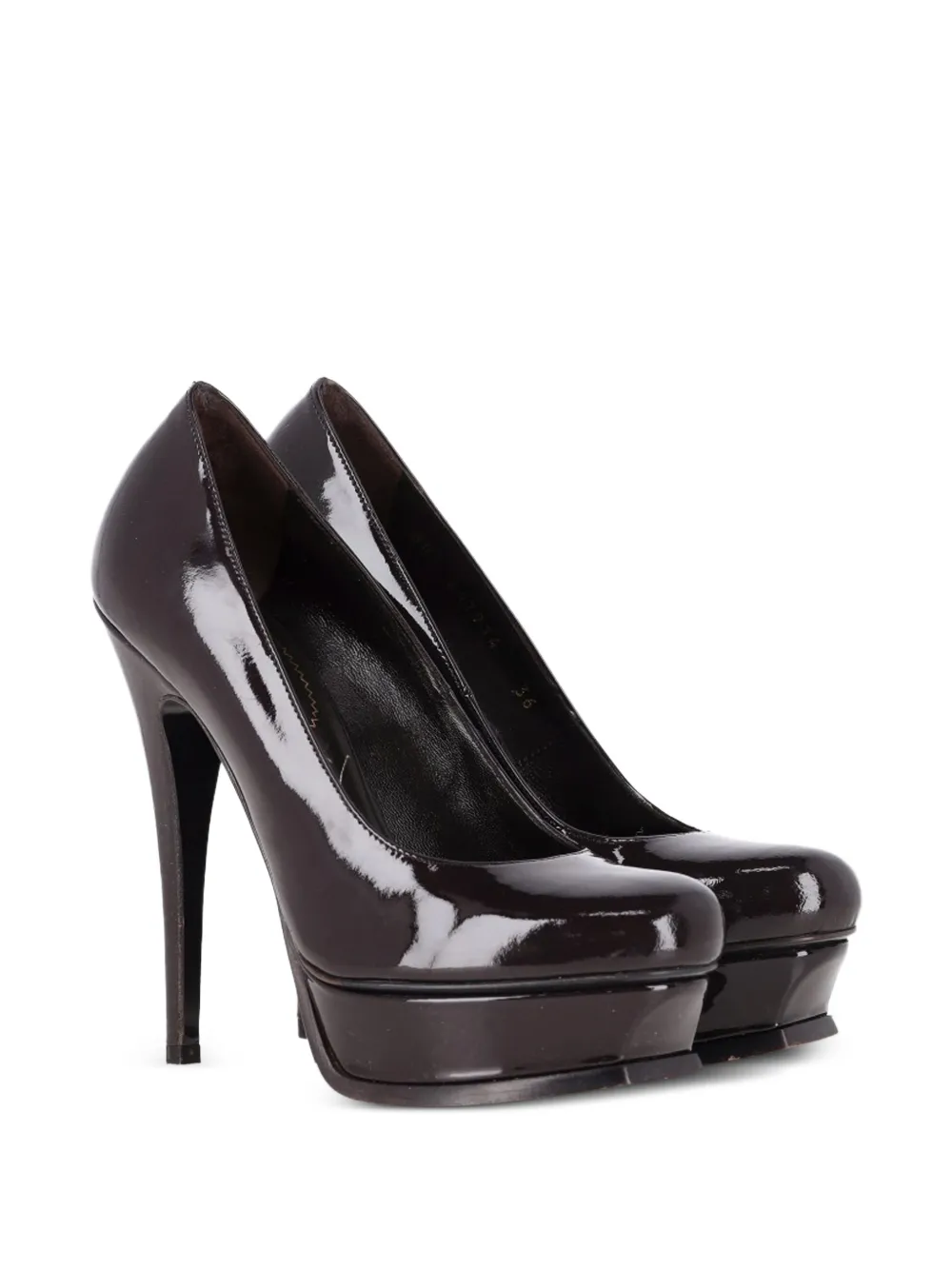 Saint Laurent Pre-Owned Tribute leather platform pumps - Paars