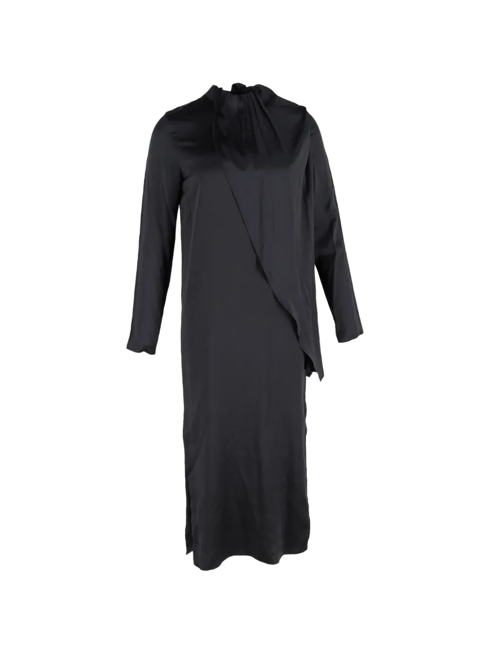 Dodo Bar Or silk long-sleeve midi dress - Nero