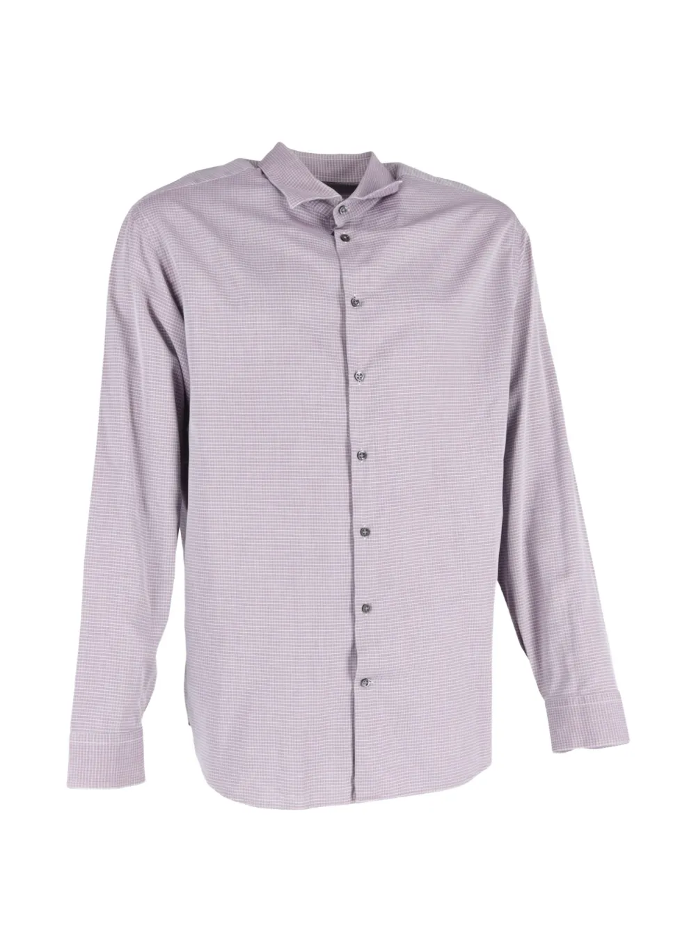 Giorgio Armani Pre-Owned check-print long-sleeve shirt - Viola