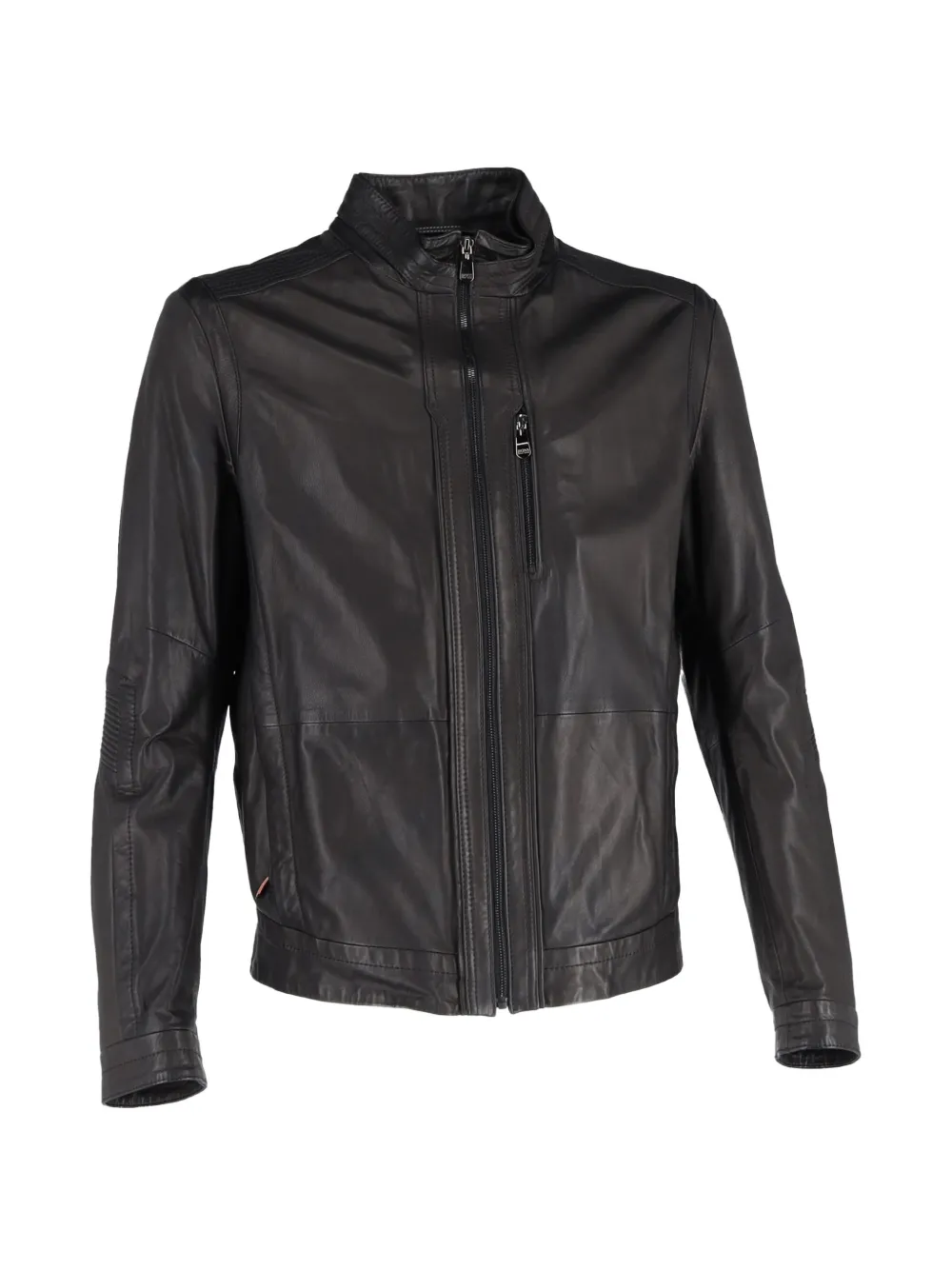 BOSS zipped leather jacket - Nero