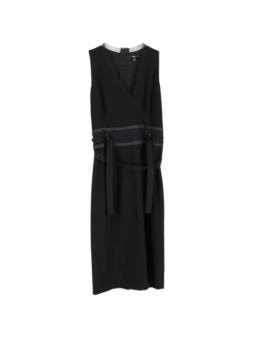 BOSS V-neck belted dress - Nero