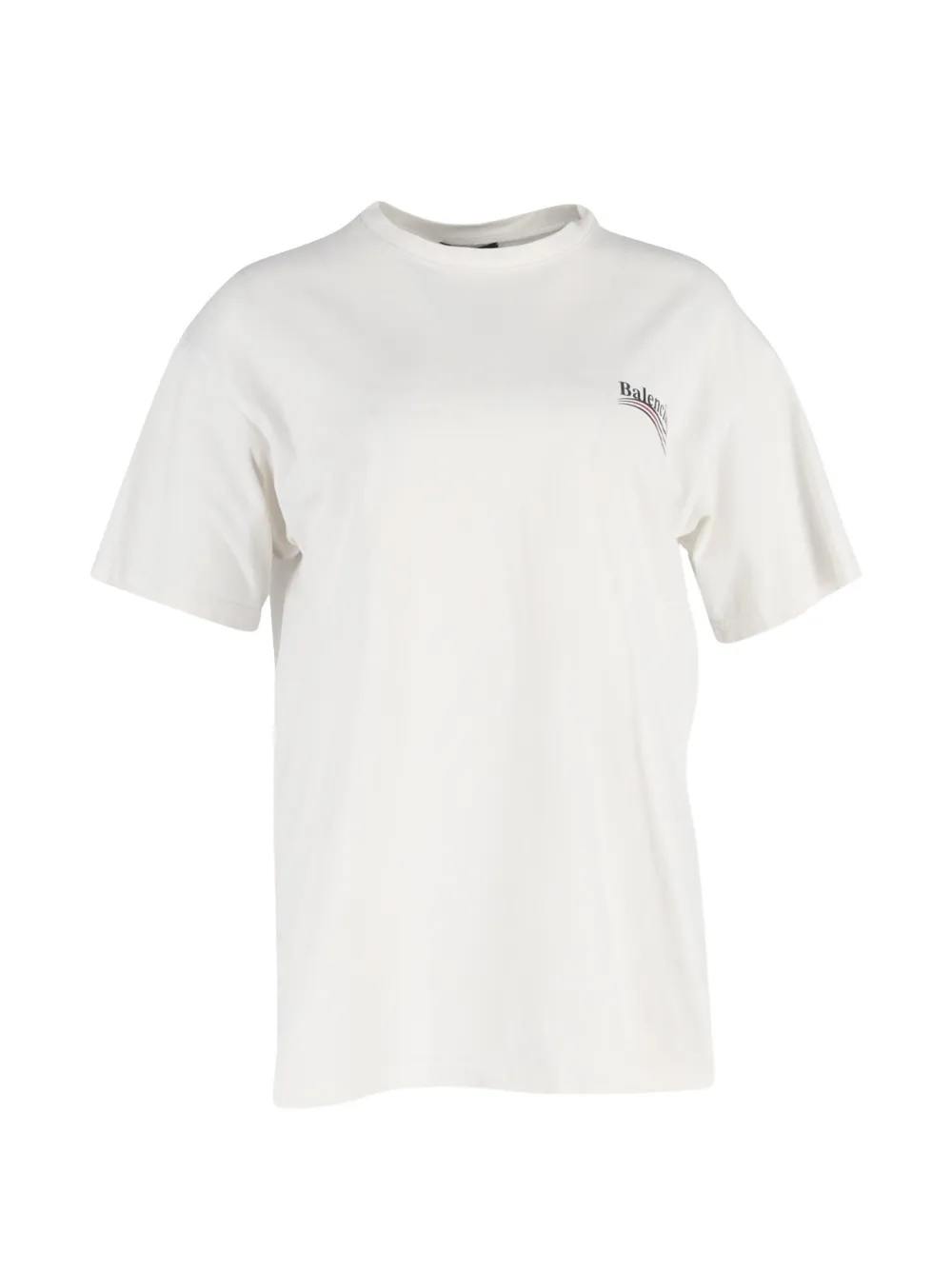 Balenciaga Pre-Owned logo-print cotton T-shirt - Bianco