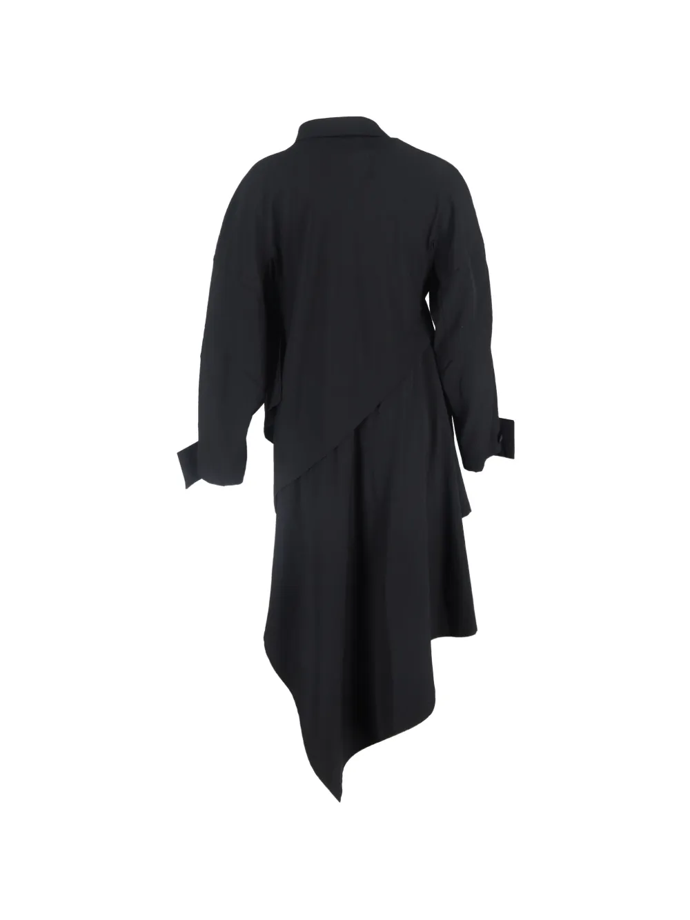 Yohji Yamamoto Pre-Owned asymmetric shirt dress - Zwart