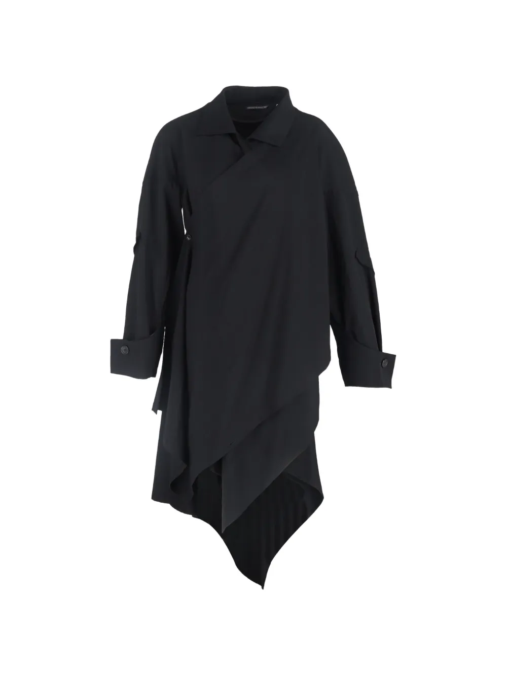 Yohji Yamamoto Pre-Owned asymmetric shirt dress - Nero